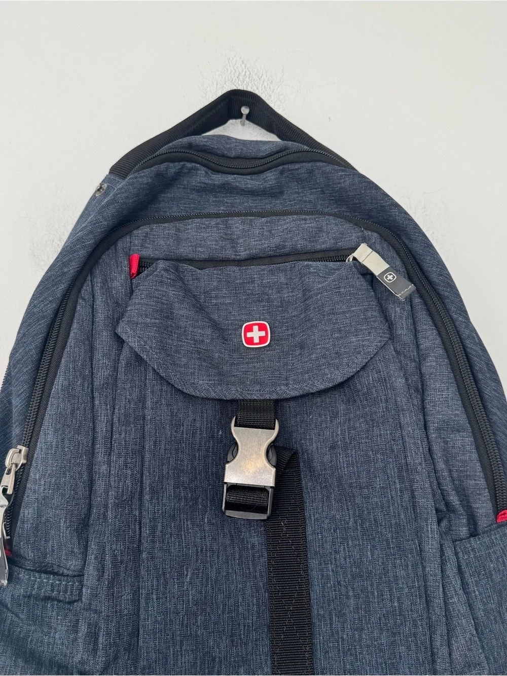Wenger SwissGear Laptop Backpack Heathered Blue Charcoal Tech Travel Bag Padded